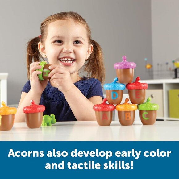 Alphabet Acorns Activity Set, Develops Letter Recognition, Educational Toys - Picture 3 of 7